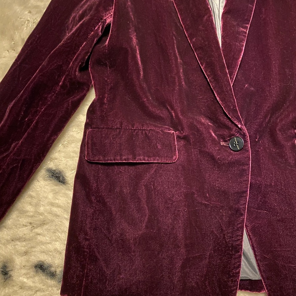 Banana Republic Velvet Blazer in Purple ☔️ - Picture 3 of 10